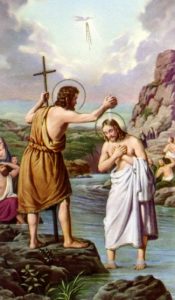 John the Baptist baptizing Jesus in the Jordan